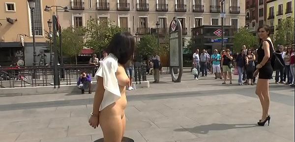  Handcuffed naked slave public disgraced